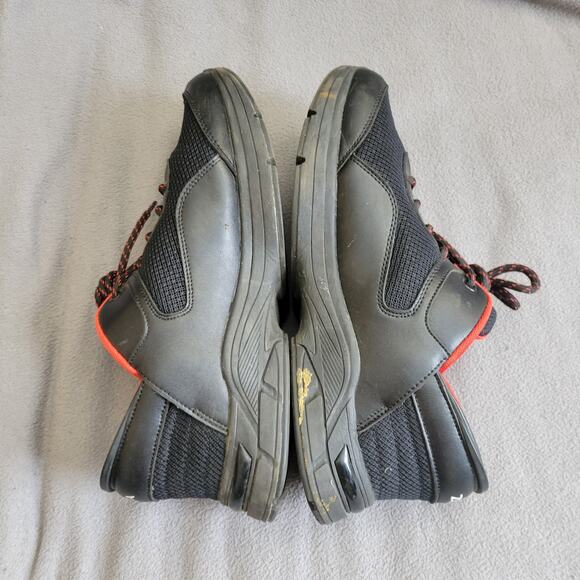 COSMIC BLACK ZEBA Sneaker Shoes Mens Size 12 Hands Free Slip On Tie Once Red - Picture 9 of 11